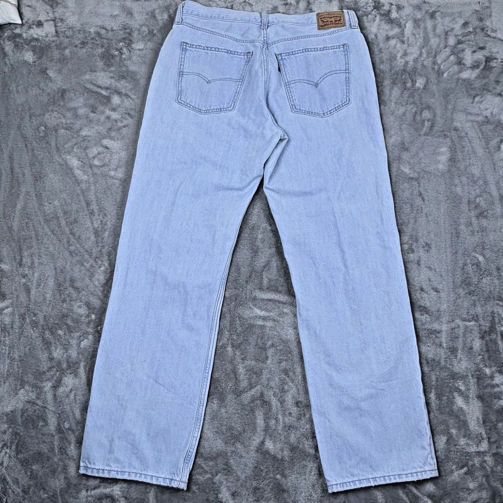 Levis Womens Jeans Low Pro Straight Distressed High Rise Y2K Light Wash Size 32 - Picture 16 of 16